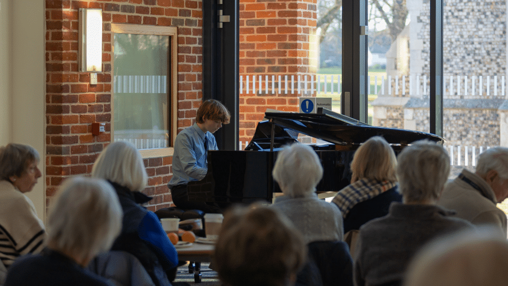The latest Music and Munch featured a programme of singing, guitar and